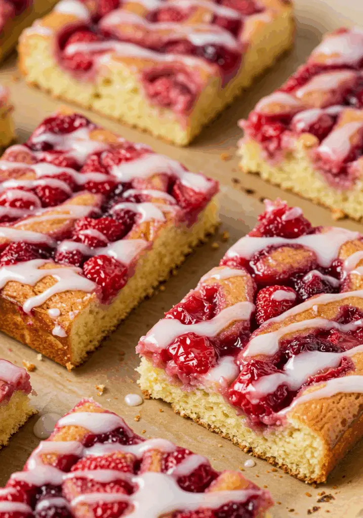 Sweet Focaccia with Raspberry Jam