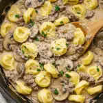 Creamy Beef and Mushroom Tortellini Skillet
