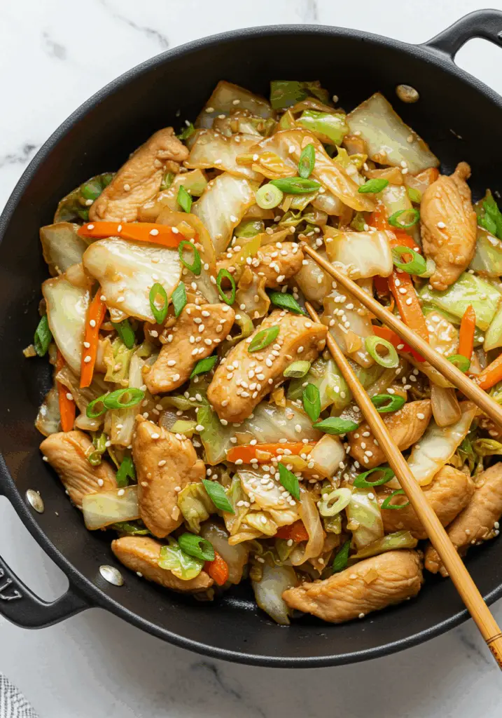 Chinese Chicken Cabbage Stir-Fry
