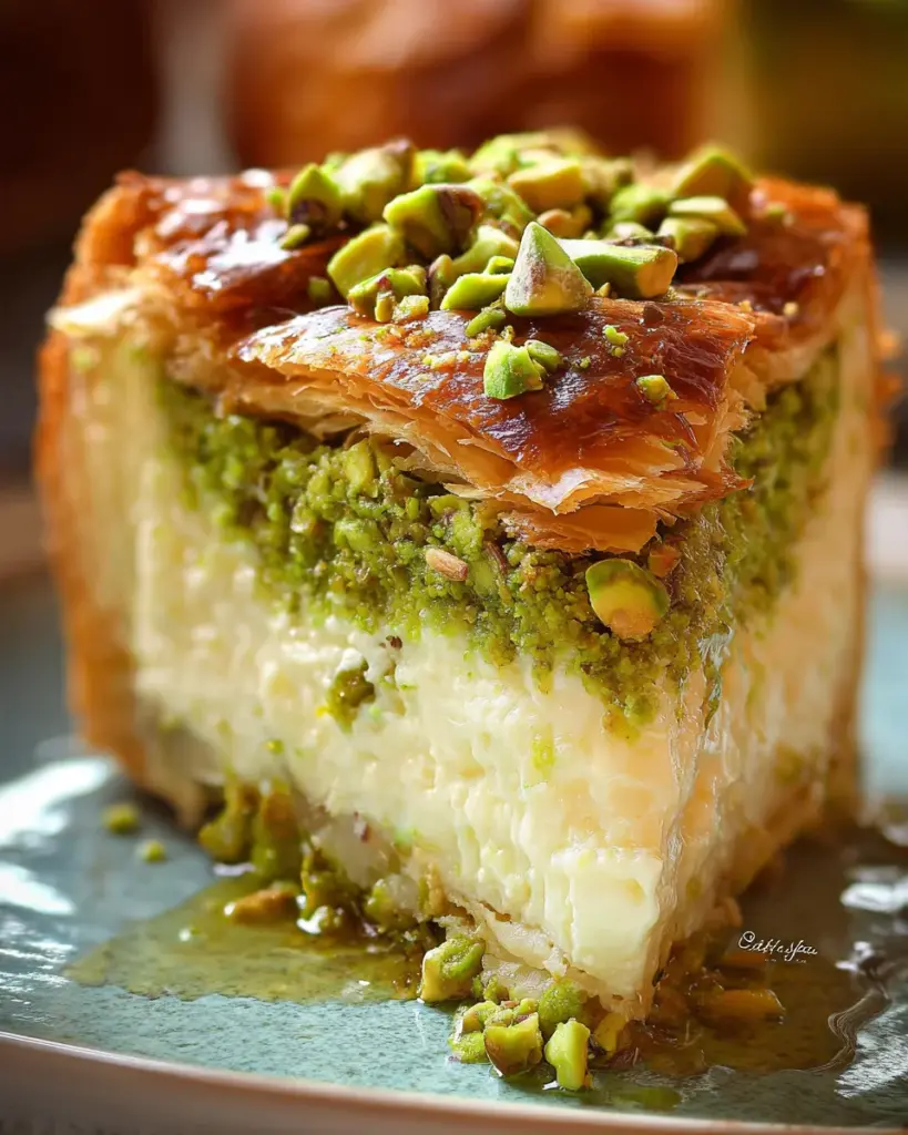 Baklava Pistachio Cheesecake