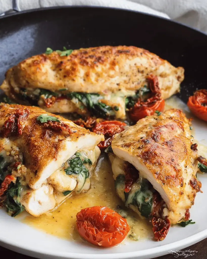 Chicken with Sundried Tomatoes and Spinach