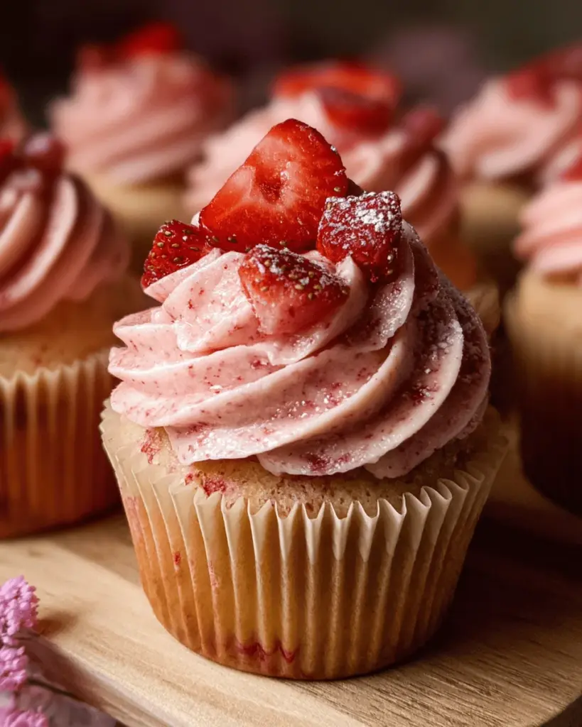 Fresh Strawberry Cupcakes