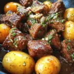 Garlic Butter Beef Bites with Potatoes