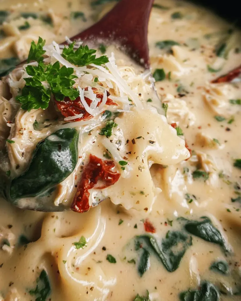 Slow Cooker White Lasagna Soup