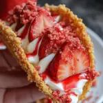 Strawberry Crunch Cheesecake Tacos