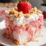 Strawberry Crunch Poke Cake