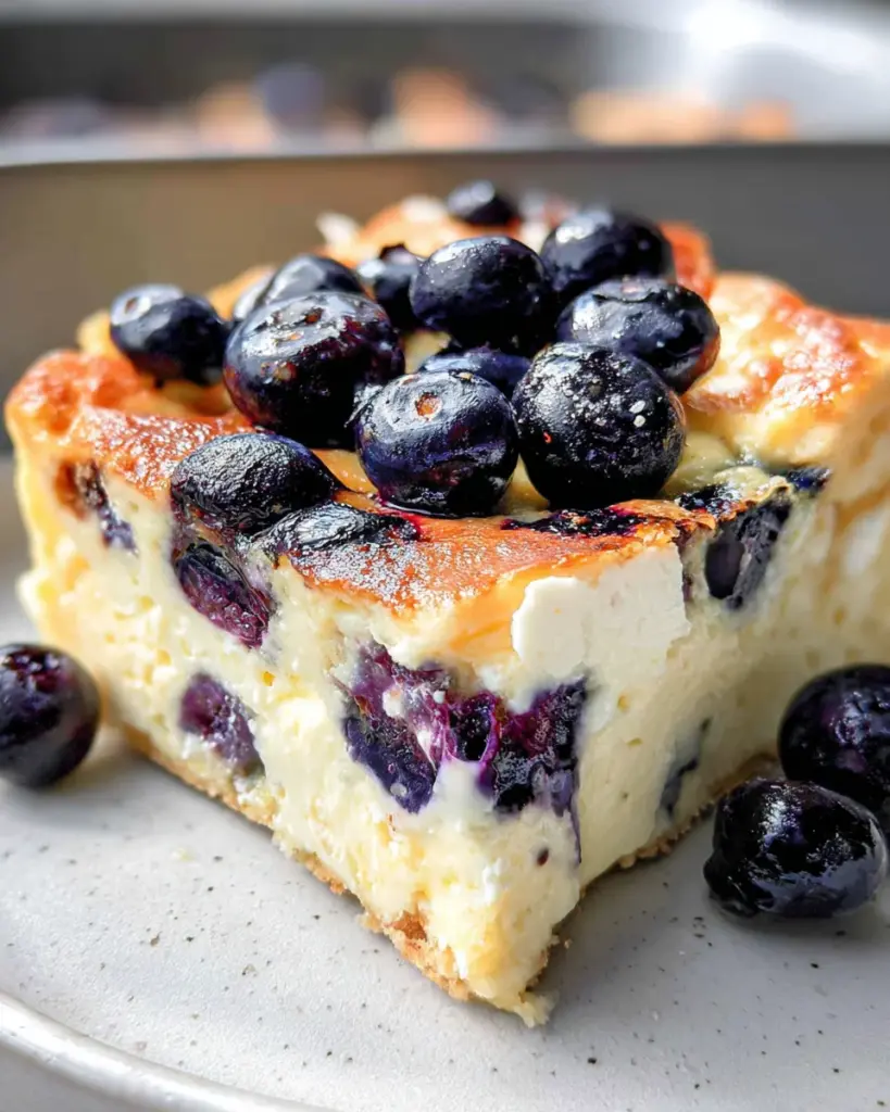 Blueberry Cottage Cheese Breakfast Bake