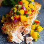 Coconut Crusted Salmon with Mango Pineapple Salsa