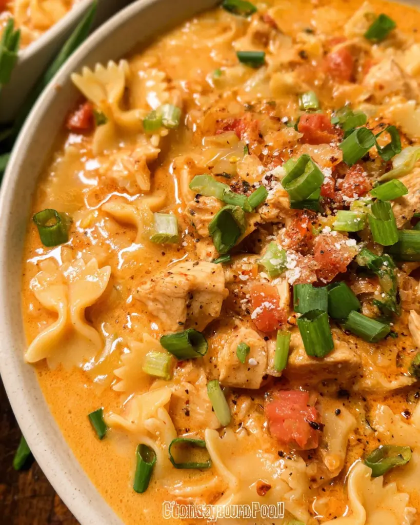 Creamy Cajun Chicken Pasta Soup