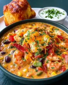 Easy Creamy Seafood and Shrimp Chili