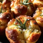 Easy Garlic Rosemary Focaccia Muffins