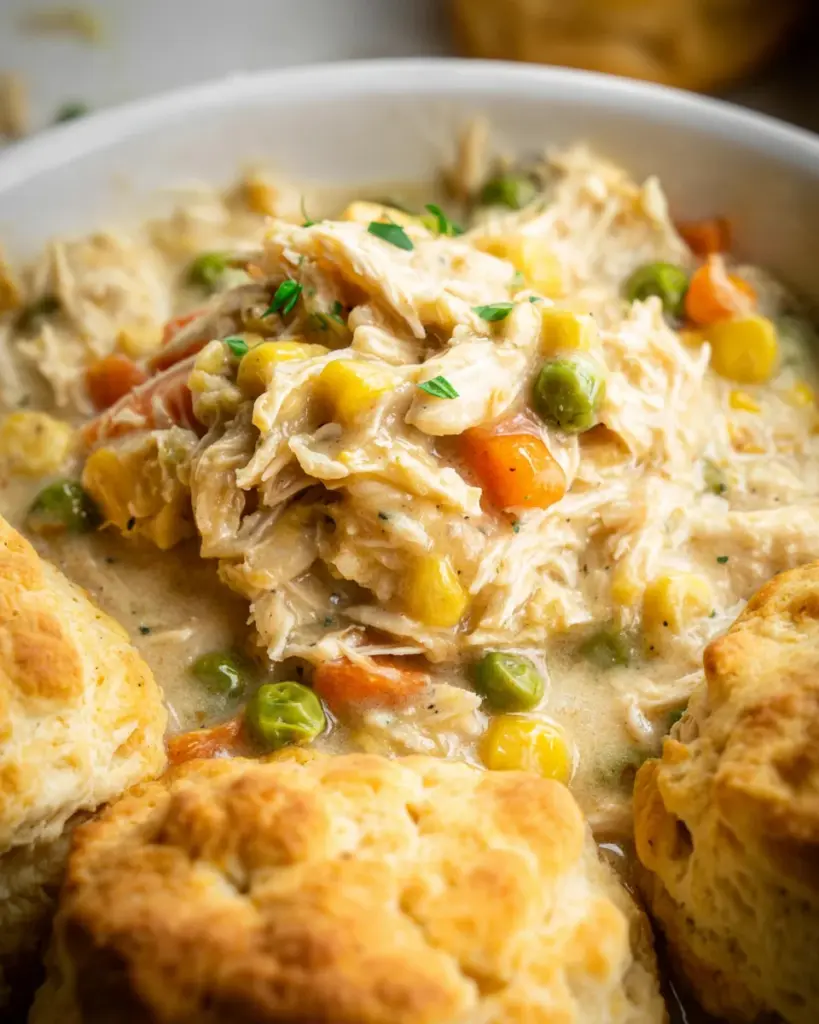 Easy Slow Cooker Chicken Pot Pie