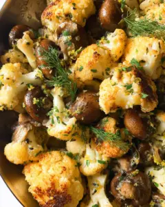 Garlic Butter Cauliflower Mushroom Recipe