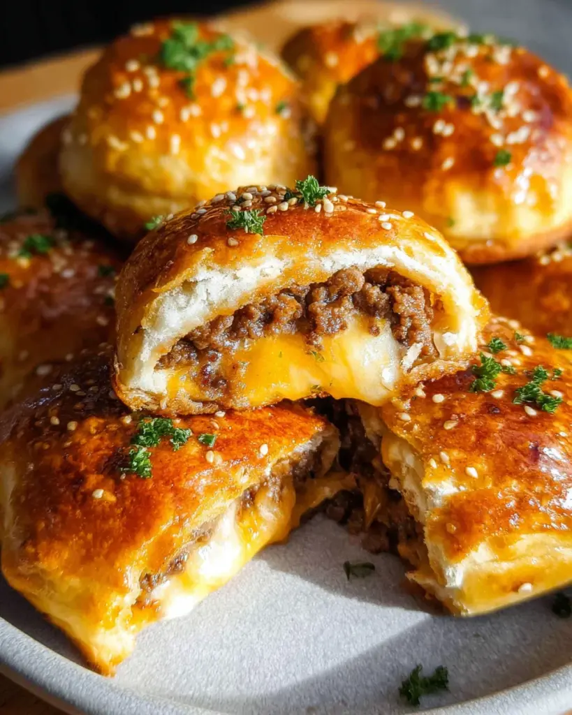 Garlic Parmesan Cheeseburger Bombs Recipe