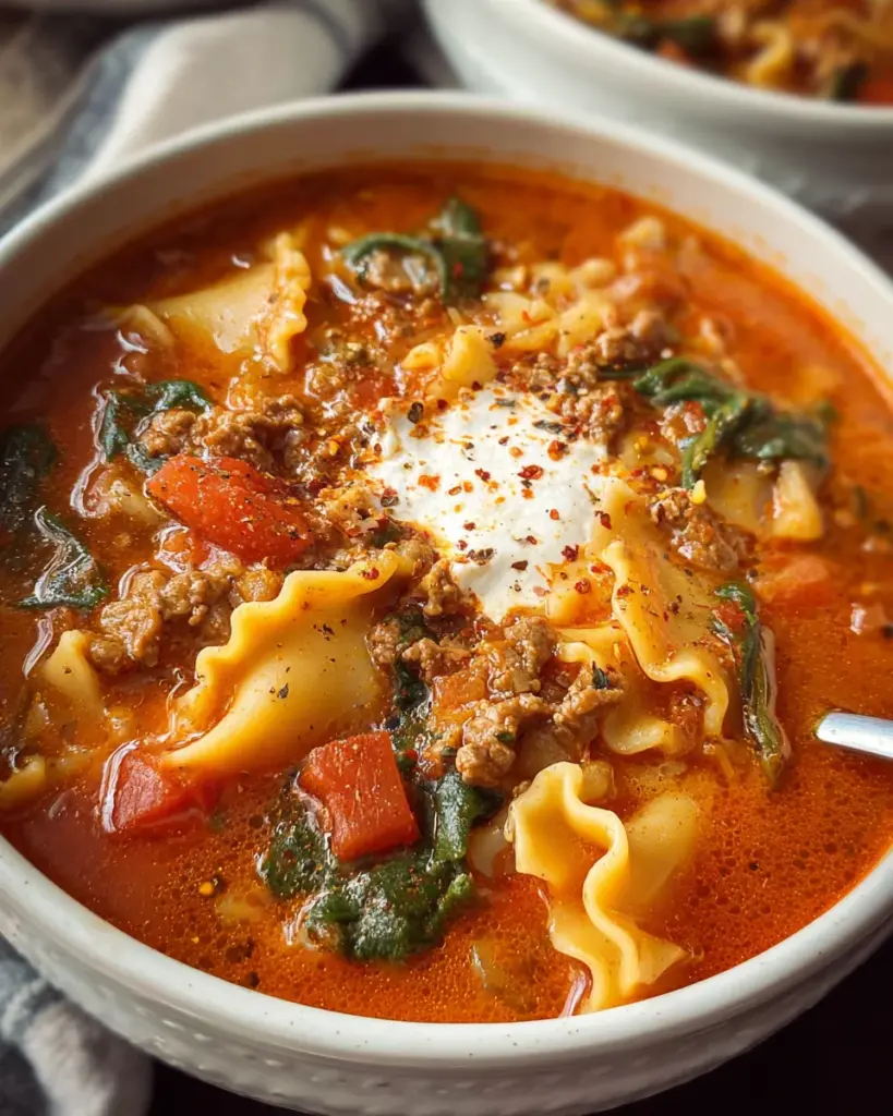 Gluten Free Lasagna Soup (Dairy Free)
