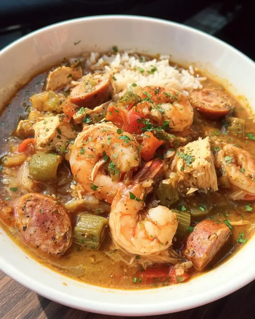 Instant Pot Louisiana Gumbo with Chicken and Shrimp