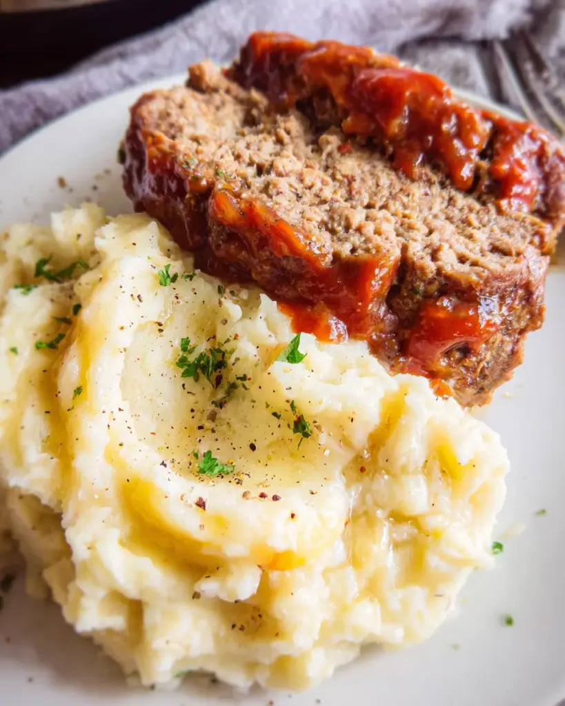 Instant Pot Meatloaf with Mashed Potatoes