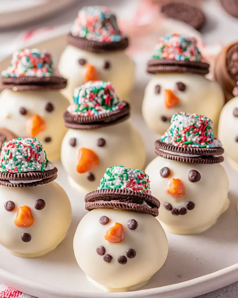 Melted Snowman Oreo Balls