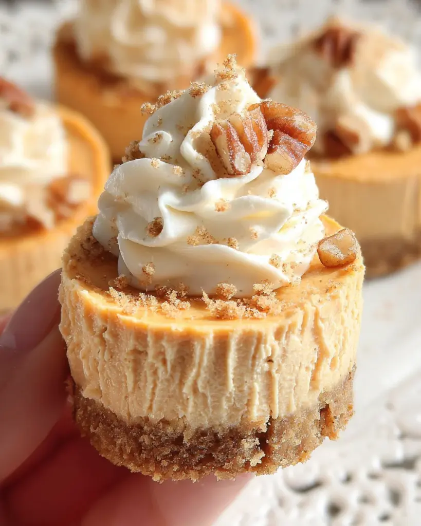 No Bake Pumpkin Mini Cheesecakes