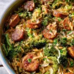 One-Pot Chicken Sausage Orzo With Broccoli