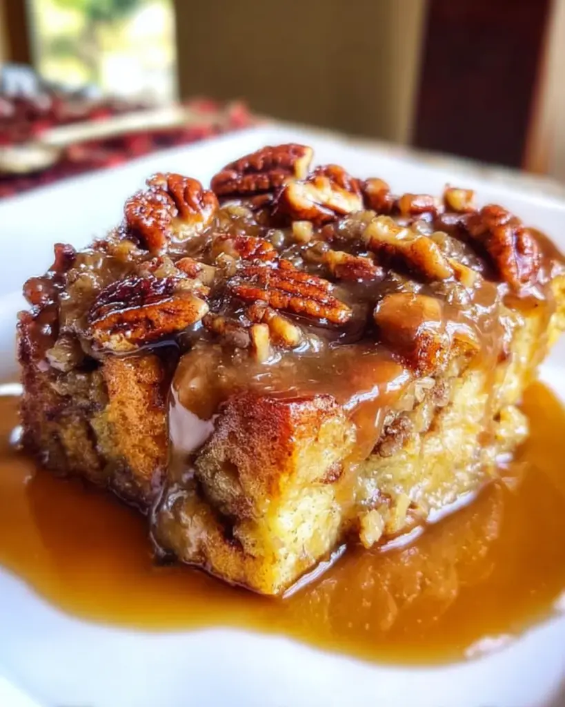 Pumpkin Praline Bread Pudding