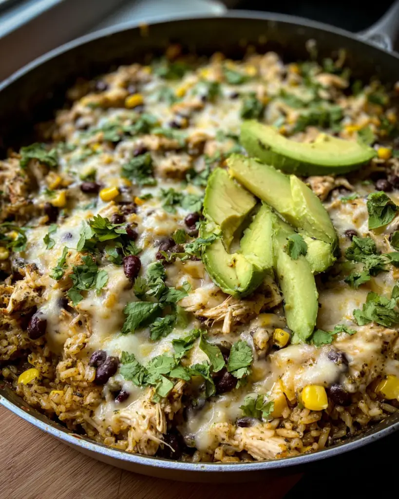 Salsa Verde Chicken & Rice Skillet