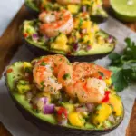 Shrimp Stuffed Avocado with Mango Salsa