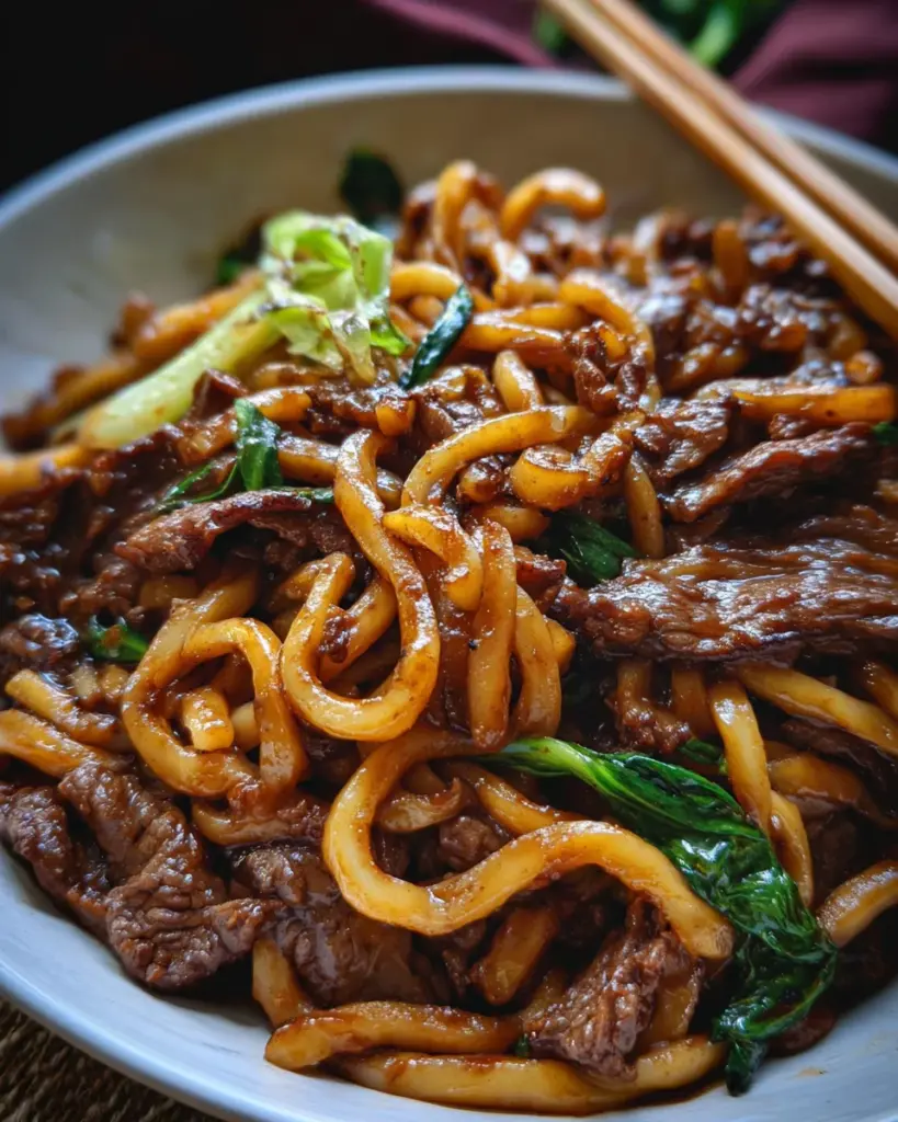 Simple Black Pepper Beef Udon