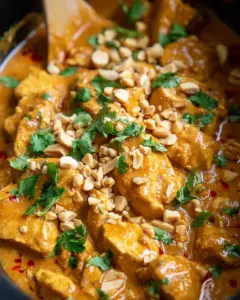 Slow Cooker Thai Peanut Chicken | Low Carb