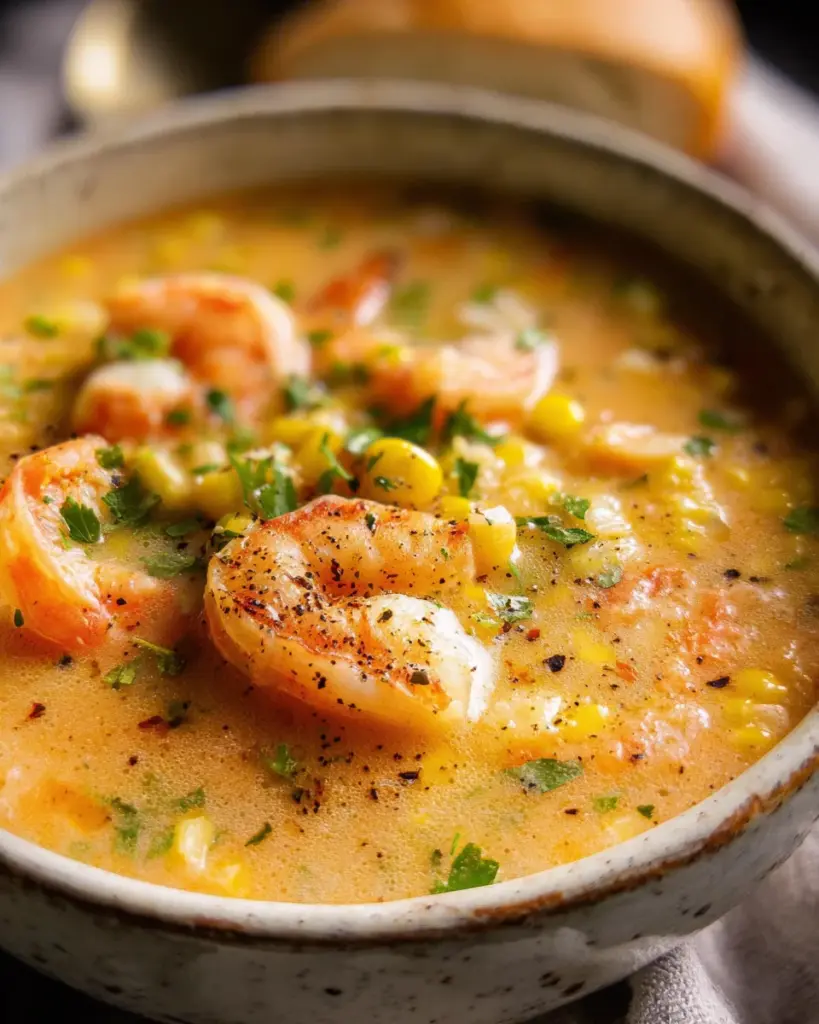 Smooth and Creamy Shrimp and Corn Bisque Recipe