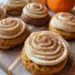 Soft Pumpkin Cookies with Cinnamon Frosting
