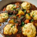 Tasty Beef Stew and Dumplings