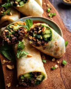 20 Minute Thai Basil Beef Rolls