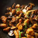 Black Pepper Mushroom Chicken Stir Fry