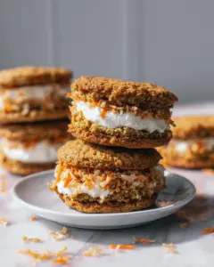 Carrot Cake Cookie Sandwiches