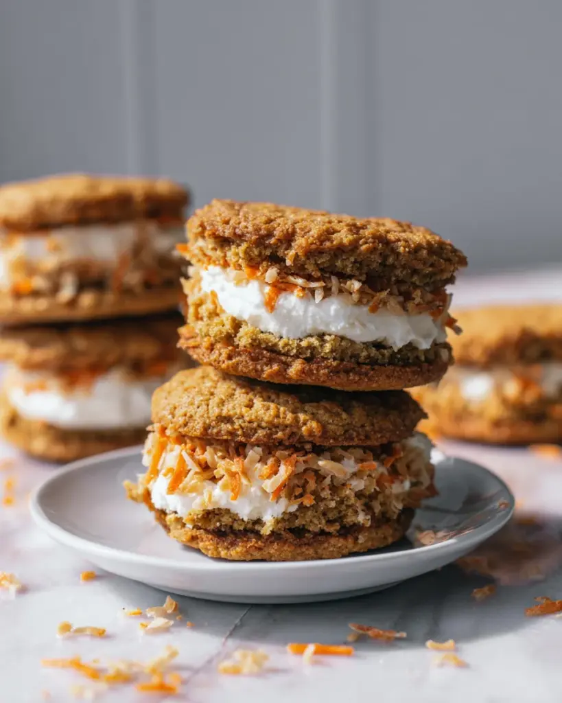 Carrot Cake Cookie Sandwiches