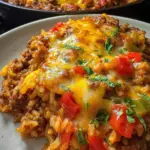 Cheesy Beef Enchilada Rice