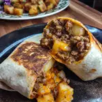 Cheesy Beef and Potato Burritos