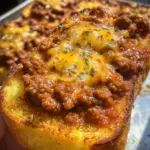 Cheesy Sloppy Joe Garlic Toast