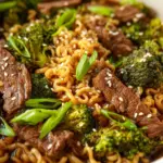 Crock Pot Beef and Broccoli Ramen