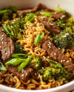 Crock Pot Beef and Broccoli Ramen