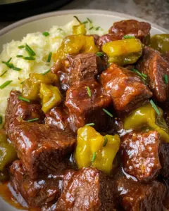 Crockpot Mississippi Steak Bites