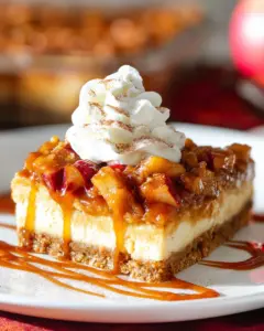 Easy Caramel Apple Cheesecake Bars