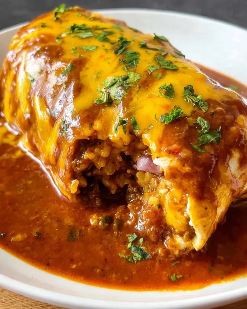 Ground Beef Wet Burrito