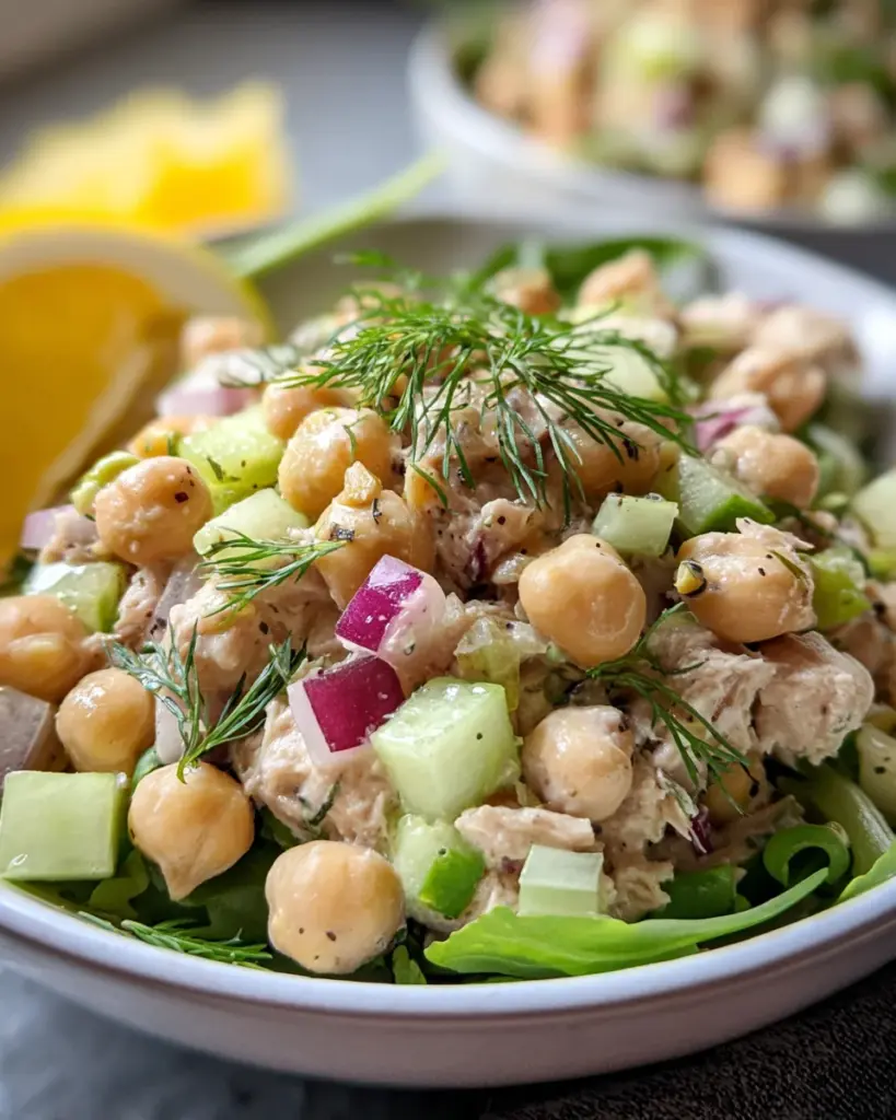 Healthy Tuna Garbanzo Bean Salad