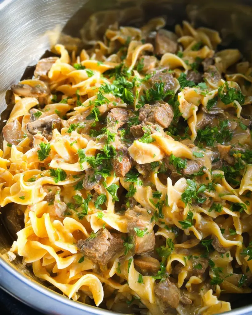 Instant Pot Beef Stroganoff