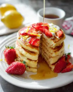 Lemon Greek Yogurt Pancakes