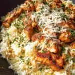 One-Pan Garlic Parmesan Chicken and Rice