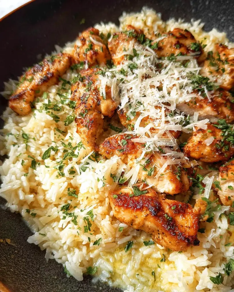One-Pan Garlic Parmesan Chicken and Rice