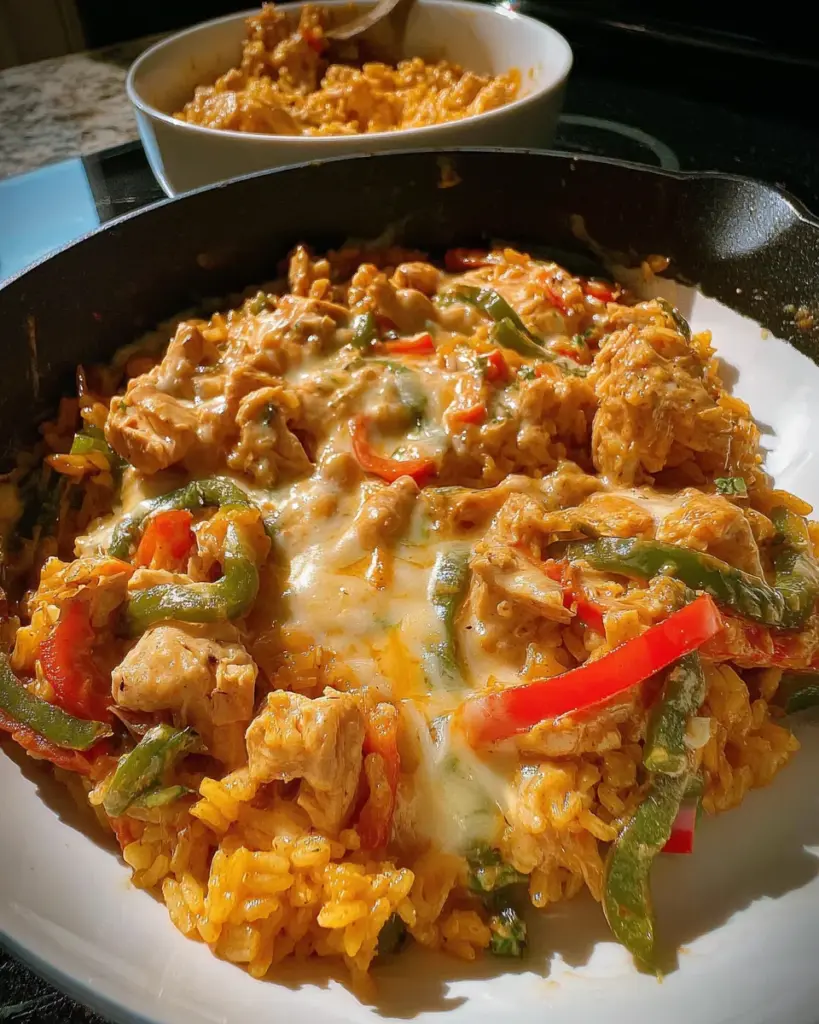 Queso Chicken Fajita Skillet